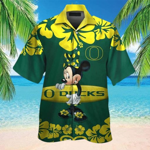 NCAA Oregon Ducks And Minnie Mouse Hawaiian Shirt Tropical Aloha Beach Lovers Gift