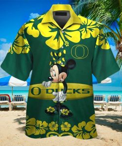 NCAA Oregon Ducks And Minnie Mouse Hawaiian Shirt Tropical Aloha Beach Lovers Gift