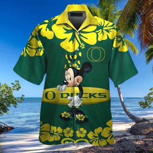 NCAA Oregon Ducks And Minnie Mouse Hawaiian Shirt