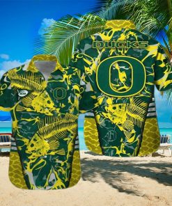 NCAA Oregon Ducks Hawaiian Shirt Fish Skeleton Gift For Him