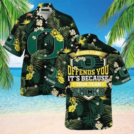 NCAA Oregon Ducks Hawaiian Shirt If This Flag Offends You Beach Lovers Gift