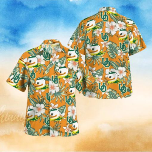 NCAA Oregon Ducks Hawaiian Shirt Summer Aloha Beach Gift For Friend hawaiianshirt