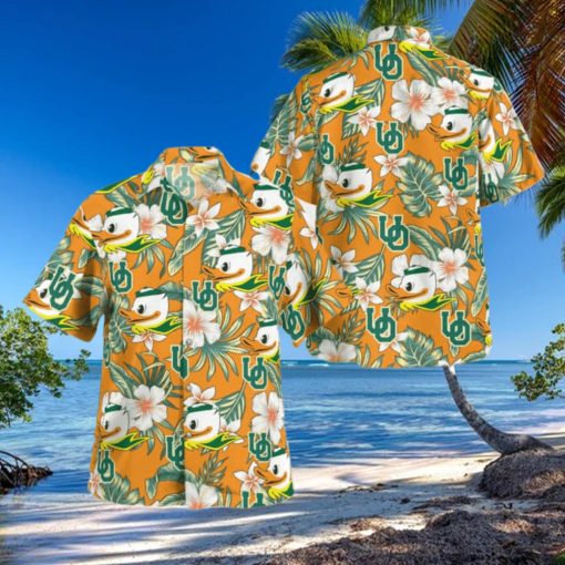 NCAA Oregon Ducks Hawaiian Shirt Summer Aloha Beach Gift For Friend hawaiianshirt