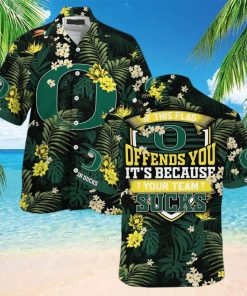 NCAA Oregon Ducks Hawaiian Shirt Tropical Aloha If This Flag Offends You