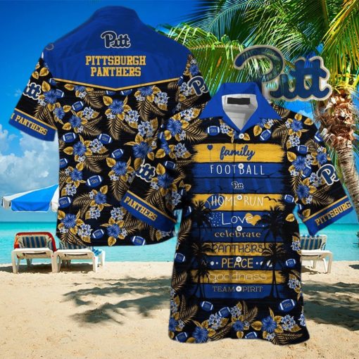 NCAA Pitt Panthers Hawaiian Shirt Family Football Homerun Team Spirit