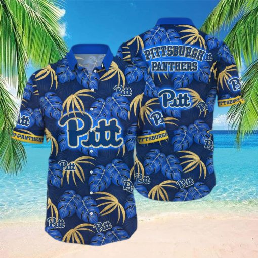 NCAA Pitt Panthers Hawaiian Shirt Palm Leaves Trendy Summer Gift