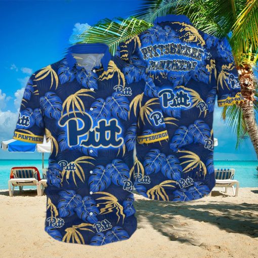 NCAA Pitt Panthers Hawaiian Shirt Palm Leaves Trendy Summer Gift