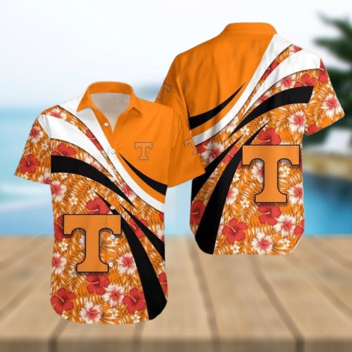 NCAA Tennessee Volunteers Hawaiian Shirt Hibiscus Flowers Summer Aloha