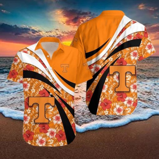 NCAA Tennessee Volunteers Hawaiian Shirt Hibiscus Flowers Summer Aloha