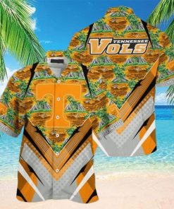 NCAA Tennessee Volunteers Hawaiian Shirt Palm Trees And Mountains Beach Lovers Gift