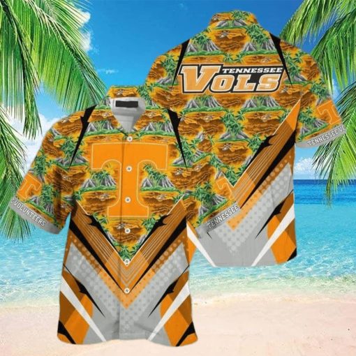 NCAA Tennessee Volunteers Hawaiian Shirt Palm Trees And Mountains Beach Lovers Gift