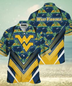 NCAA Virginia Mountaineers Hawaiian Shirt Palm Trees And Mountains Best Beach Gift