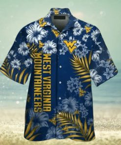 NCAA Virginia Mountaineers Hawaiian Shirt Tropical Flower Summer Beach Gift hawaiian shirt