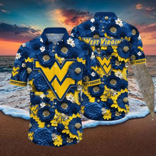 NCAA West Virginia Mountaineers WVU Hawaiian Shirt Beach Vacation Gift