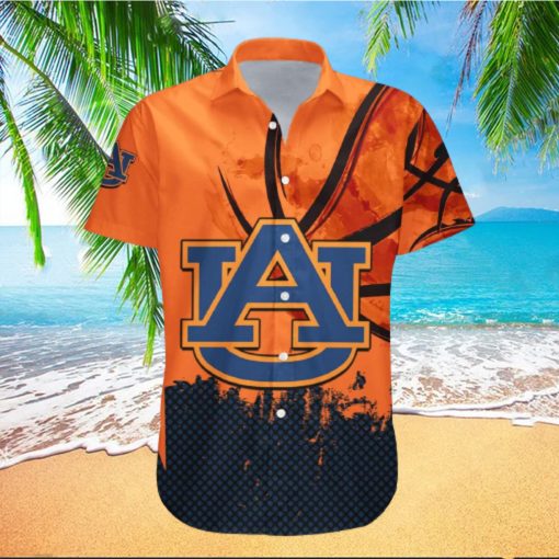 NCAA_ANCAA Auburn Tigers Hawaiian Shirt Grunge Pattern Gift For Beach Lovers hawaiian shirt