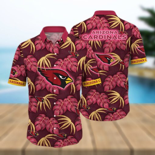 NFL Arizona Cardinals Hawaiian Shirt Palm Leaves Pattern Summer Aloha