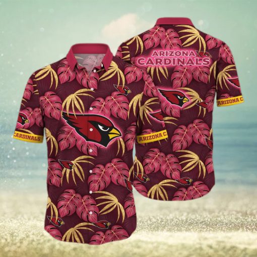 NFL Arizona Cardinals Hawaiian Shirt Palm Leaves Pattern Summer Aloha