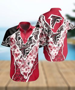 NFL Atlanta Falcons Hawaiian Shirt Flower Pattern Gift For Beach Lovers