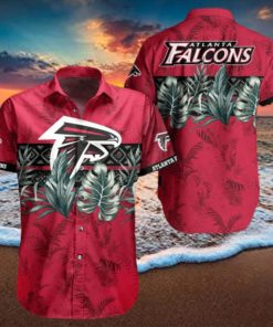 NFL Atlanta Falcons Hawaiian Shirt Palm Leaves Pattern Trendy Summer Gift