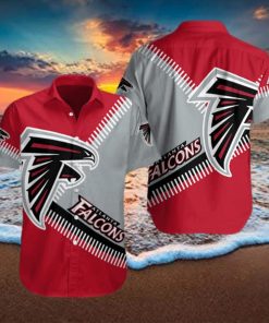 NFL Atlanta Falcons Hawaiian Shirt Red Aloha Gift For Football Fans