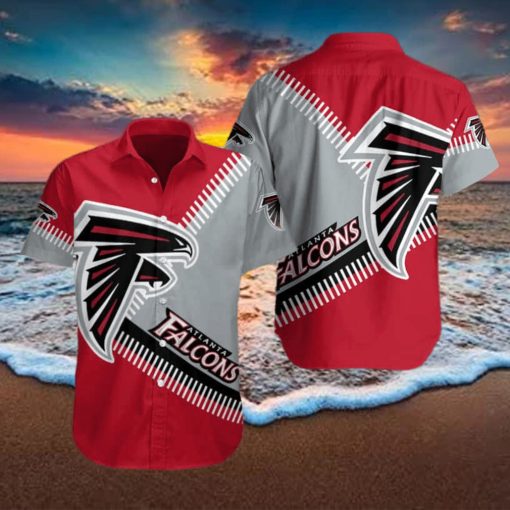 NFL Atlanta Falcons Hawaiian Shirt Red Aloha Gift For Football Fans