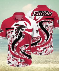 NFL Atlanta Falcons Hawaiian Shirt Tropical Flower Summer Aloha Beach Gift For Him