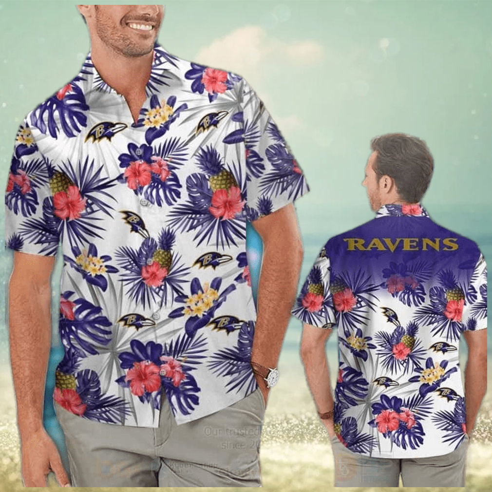 Vintage Aloha NFL Baltimore Ravens Hawaiian Shirt Beach Gift For Him -  Limotees