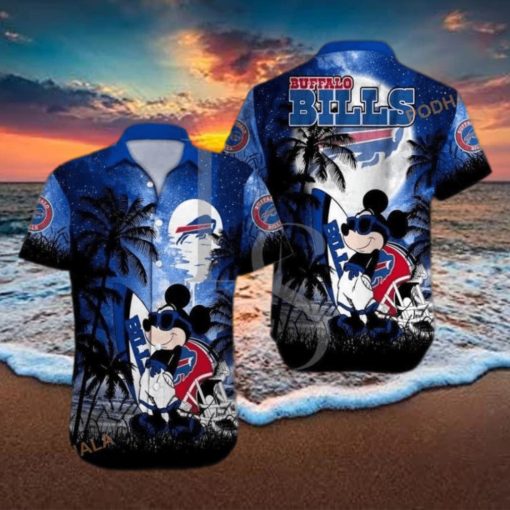 NFL Buffalo Bills Hawaiian Shirt Disney Mickey Mouse Palm Tree