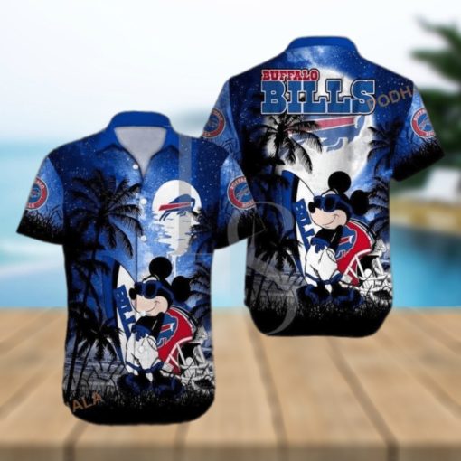 NFL Buffalo Bills Hawaiian Shirt Disney Mickey Mouse Palm Tree