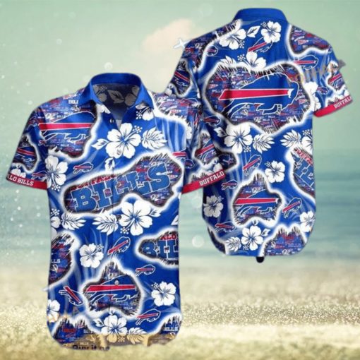 NFL Buffalo Bills Hawaiian Shirt Hibiscus Flowers Pattern