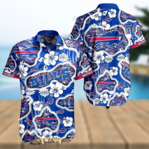 NFL Buffalo Bills Hawaiian Shirt Hibiscus Flowers Pattern