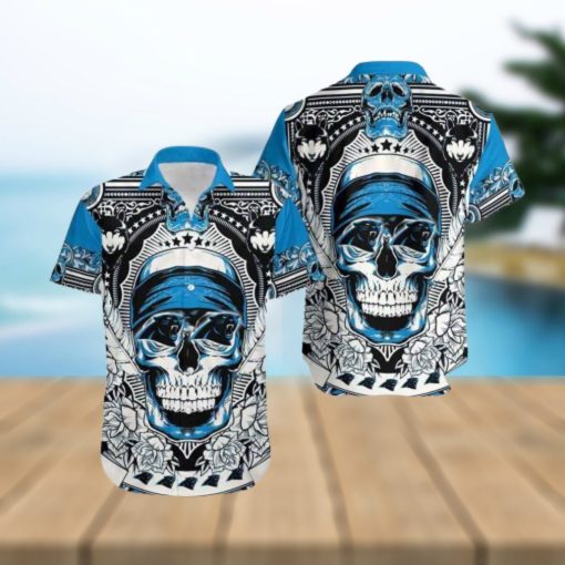 NFL Carolina Panthers Hawaiian Shirts Skull Halloween Show Off Your Team Spirit In Tropical Fashion