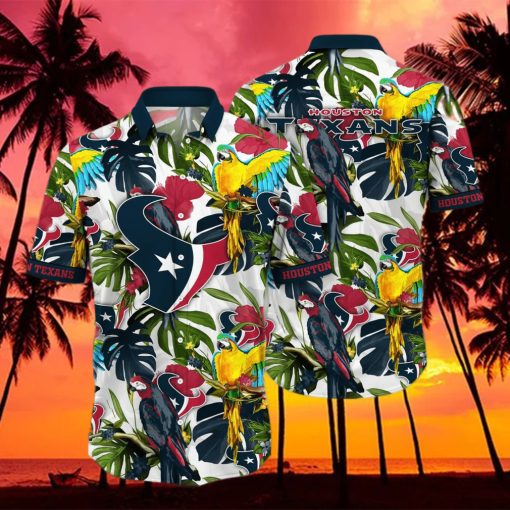 NFL Houston Texans Floral Flower Hawaiian Shirt