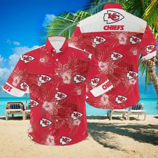 NFL Kansas City Chiefs Hawaiian Shirt Hibiscus Flower Pattern Beach Gift