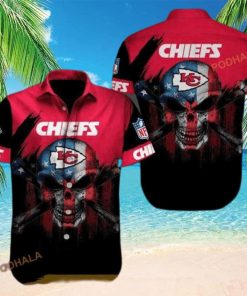 NFL Kansas City Chiefs Hawaiian Shirt Horror Skull