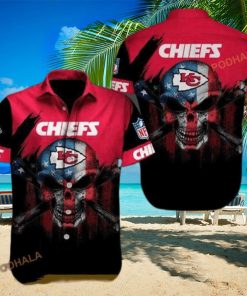 NFL Kansas City Chiefs Hawaiian Shirt Horror Skull