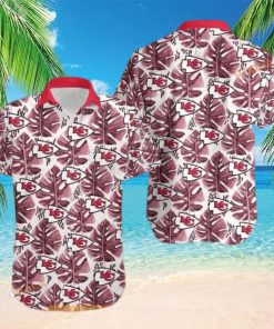 NFL Kansas City Chiefs Hawaiian Shirt Leaf Logo Pattern Summer Beach Gift