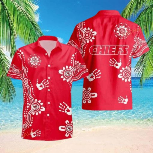 NFL Kansas City Chiefs Hawaiian Shirt Red Aloha Beach Lovers Gift