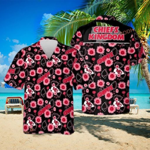 NFL Kansas City Chiefs Hawaiian Shirt Sunflower Pattern Gift For Beach Trip