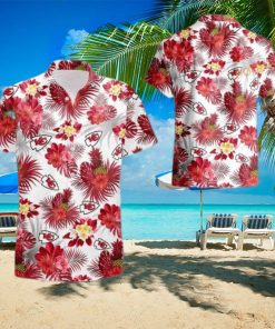 Beach Shirt NFL Kansas City Chiefs Tropical Flower Hawaiian Shirt