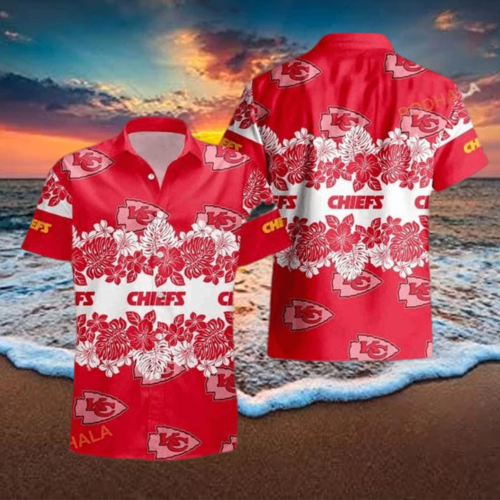 Kansas City Chiefs Logo All Over Print 3D Short Sleeve Dress Shirt Hawaiian  Summer Aloha Beach Shirt - Red White - T-shirts Low Price