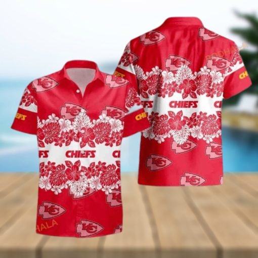 NFL Kansas City Chiefs Hawaiian Shirt Tropical Pattern Summer Aloha