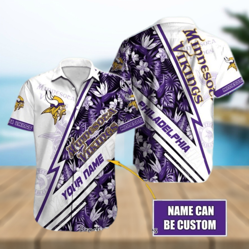 Minnesota Vikings NFL Flower 3D Hawaiian Shirt - Limotees