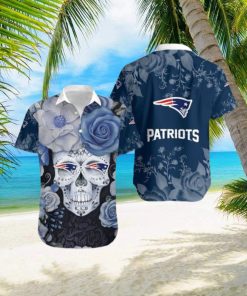 NFL New England Patriots Hawaiian Shirts Skull Halloween Embrace Game Day Island Style