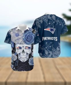 NFL New England Patriots Hawaiian Shirts Skull Halloween Embrace Game Day Island Style