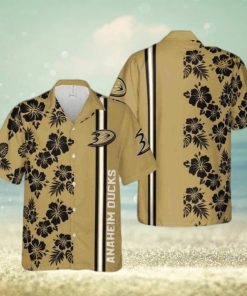 NHL Anaheim Ducks Hawaiian Shirt Tropical Floral For Hockey Lovers