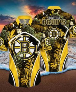 NHL Boston Bruins Hawaiian Shirt Palm Leaves Pattern Best Beach Gift