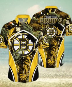 NHL Boston Bruins Hawaiian Shirt Palm Leaves Pattern Best Beach Gift