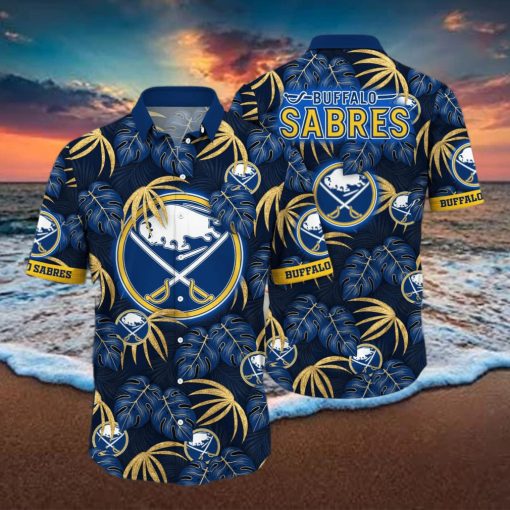 NHL Buffalo Sabres Hawaiian Shirt Palm Leaves Pattern Trendy Summer Gift