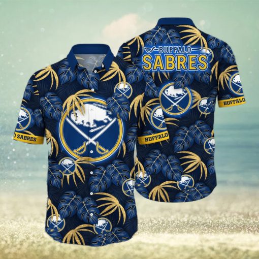 NHL Buffalo Sabres Hawaiian Shirt Palm Leaves Pattern Trendy Summer Gift